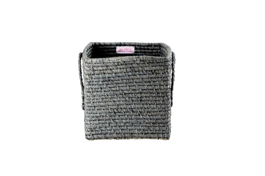 Raffia Aufbewahrungskorb Dark Grey-Small