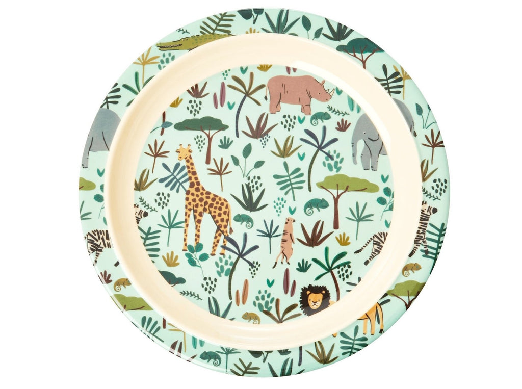Melamin Kinderteller 'All Over Jungle Animals' Print