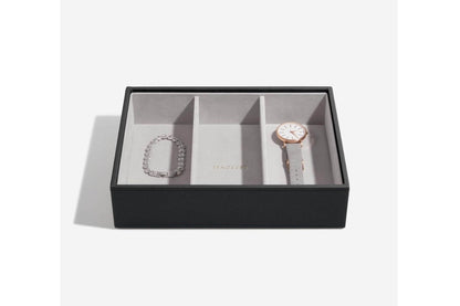 Schmuckschatulle "Classic" 3-Section Box schwarz