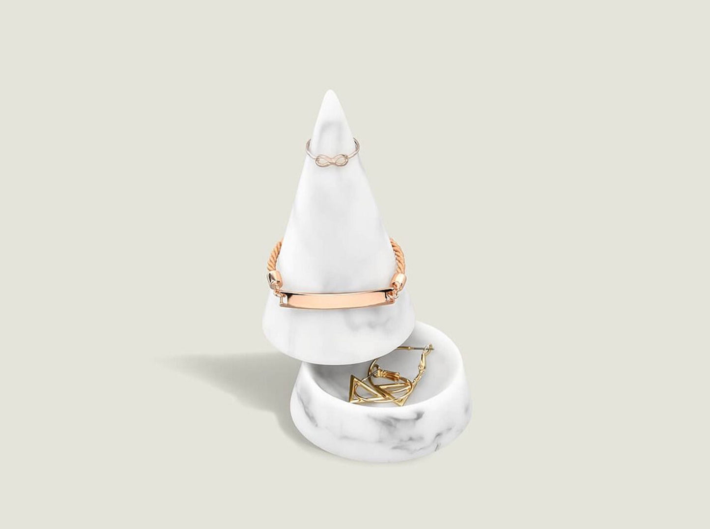 Schmuckaufbewahrung Ringhalter Peak Marmor Optik