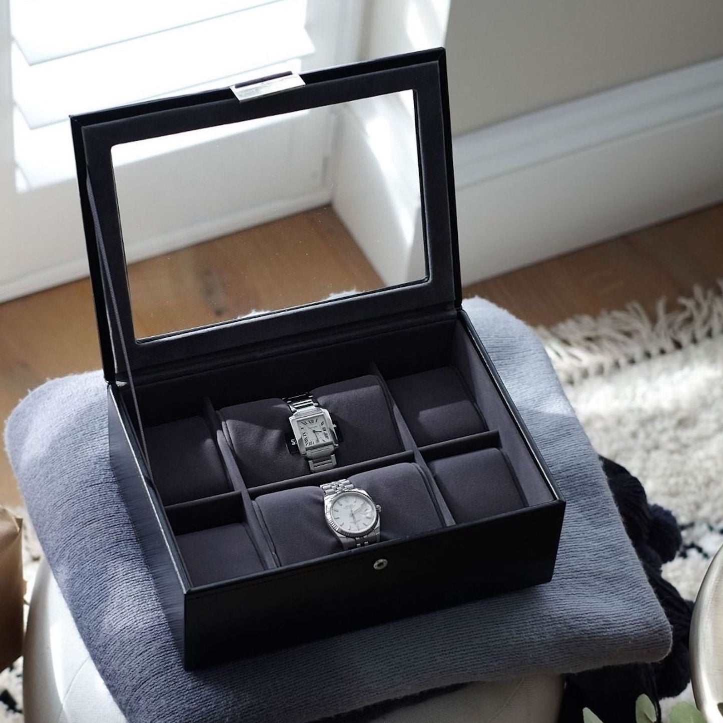 Aufbewahrungsbox Uhren 8 Fächer